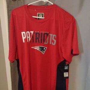 NFL team apparel New England Patriots red XL tshirt new